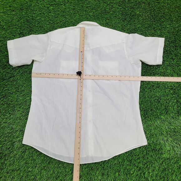 Vintage 90s ELY-Cattleman Button Shirt XL/2XL 25x32 White - Picture 5 of 10